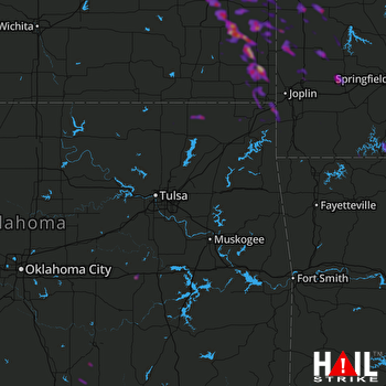 Hail Map Nevada, MO 06-01-2019
