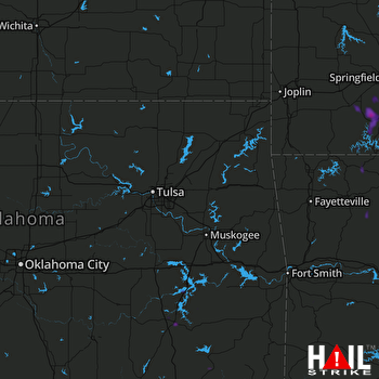 Hail Map Mcalester, OK 08-20-2019