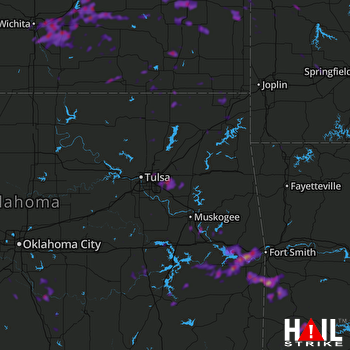 Hail Map Broken Arrow, OK 05-15-2020