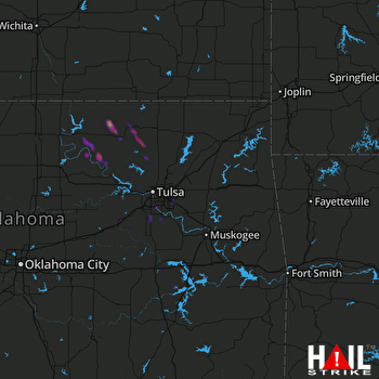 Hail Map Jenks, OK 06-23-2020