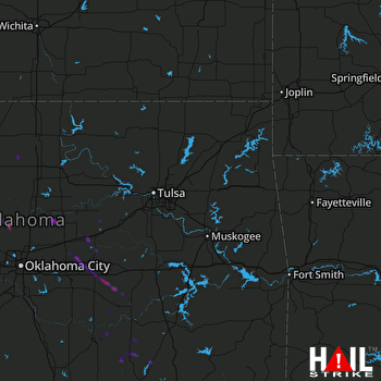 Hail Map Cashion, OK 08-05-2020