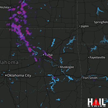 Hail Map Tulsa, OK 08-13-2020