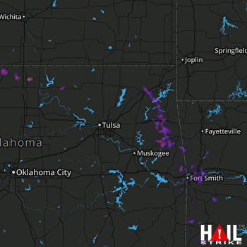 Hail Map Tahlequah, OK 08-14-2020