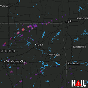 Hail Map Perry, OK 11-25-2020