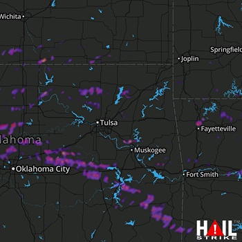 Hail Map Fayetteville, AR 05-27-2021