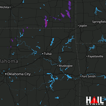 Hail Map Girard, KS 09-08-2021