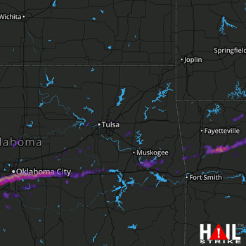 Hail Map Oklahoma City, OK 10-15-2021