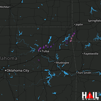 Hail Map Owasso, OK 03-25-2017