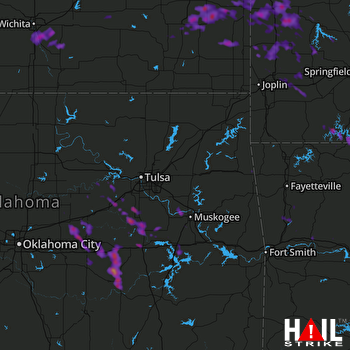 Hail Map Derby, KS 06-15-2017