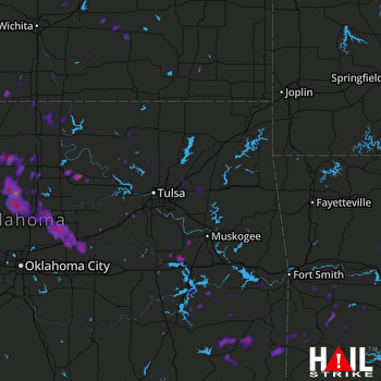 Hail Map Enid, OK 06-18-2017