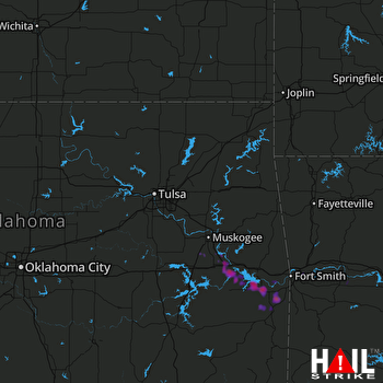 Hail Map Spiro, OK 06-18-2017