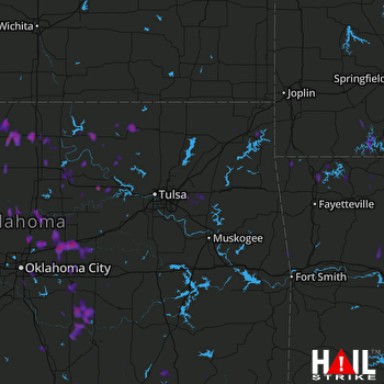 Hail Map Chandler, OK 07-02-2017