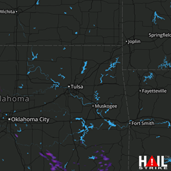 Hail Map Atoka, OK 07-03-2017