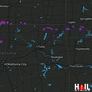 Hail Map Branson, MO 07-07-2017
