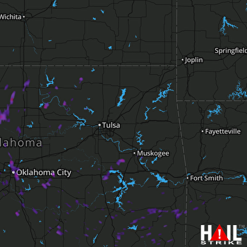 Hail Map Oklahoma City, OK 08-22-2017