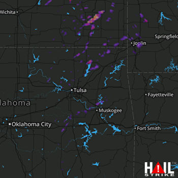 Hail Map Wagoner, OK 10-09-2017