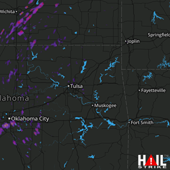 Hail Map Derby, KS 10-21-2017