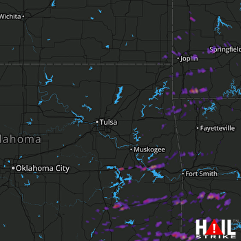Hail Map Mcalester, OK 12-05-2017