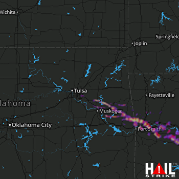 Hail Map Van Buren, AR 03-11-2018