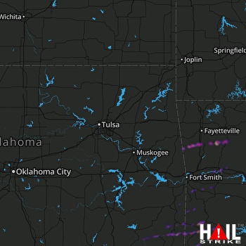 Hail Map Mena, AR 04-03-2018