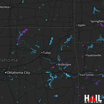 Hail Map Muskogee, OK 05-16-2018