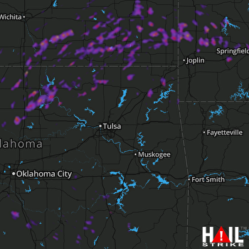 Hail Map Enid, OK 05-19-2018