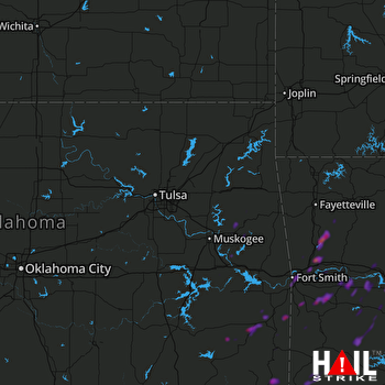 Hail Map Fort Smith, AR 06-08-2018