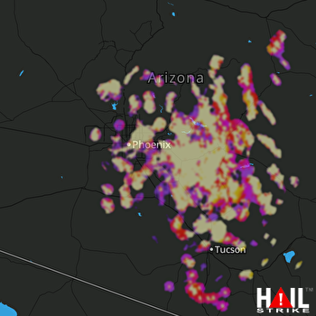 Hail Map Tempe, AZ 06-01-2020