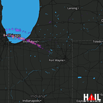 Hail Map Chicago, IL 06-25-2019