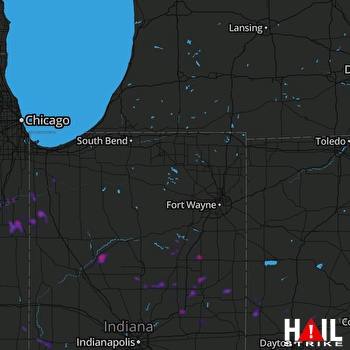 Hail Map Anderson, IN 07-14-2019