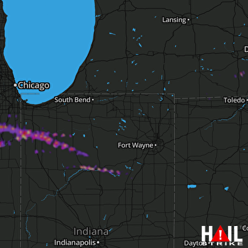 Hail Map Kankakee, IL 08-17-2019