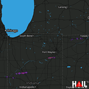 Hail Map Huntington, IN 09-08-2020