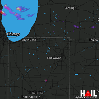Hail Map Kenosha, WI 06-19-2021
