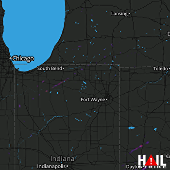 Hail Map Dayton, OH 04-03-2018
