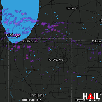 Hail Map Racine, WI 05-14-2018