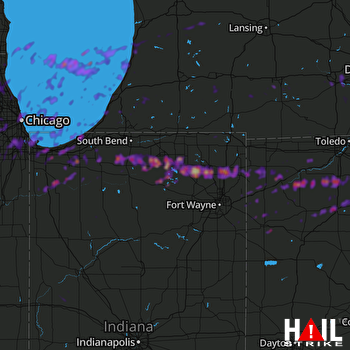Hail Map Chicago, IL 05-15-2018