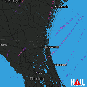 Hail Map Lake City, FL 02-15-2021