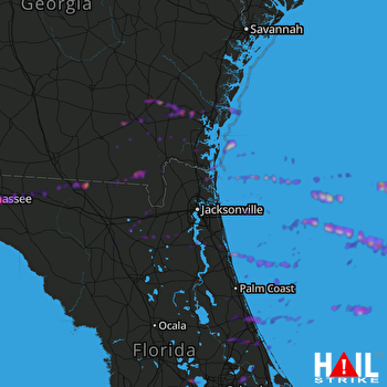 Hail Map Saint Augustine, FL 05-12-2021
