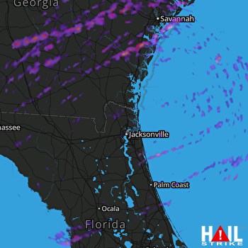 Hail Map Bluffton, SC 04-06-2017