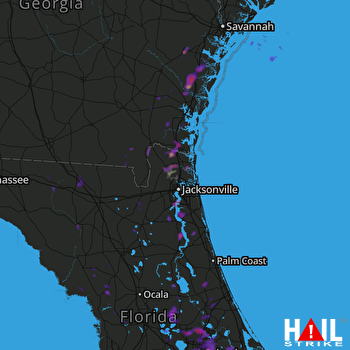 Hail Map Orange Park, FL 05-30-2017