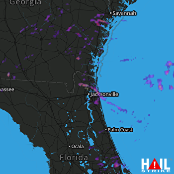 Hail Map Orlando, FL 05-31-2017