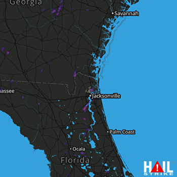 Hail Map Orange Park, FL 06-15-2017