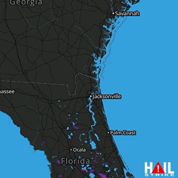Hail Map Winter Park, FL 07-04-2017