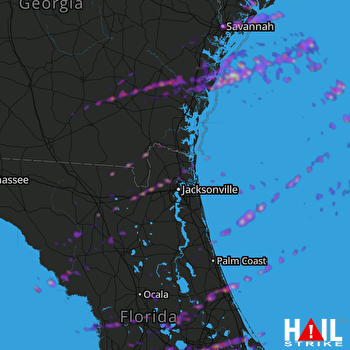 Hail Map Orlando, FL 03-20-2018