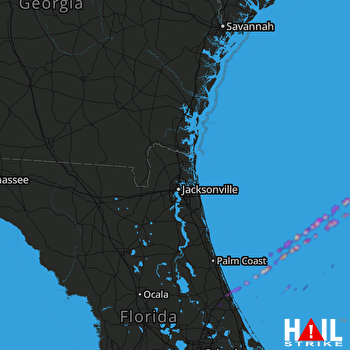 Hail Map Daytona Beach, FL 04-11-2018
