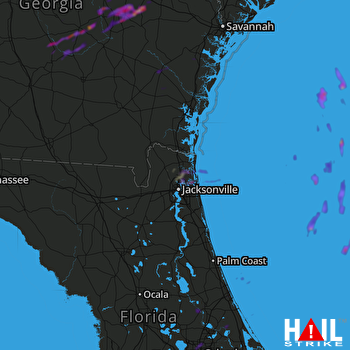 Hail Map Vidalia, GA 04-23-2018