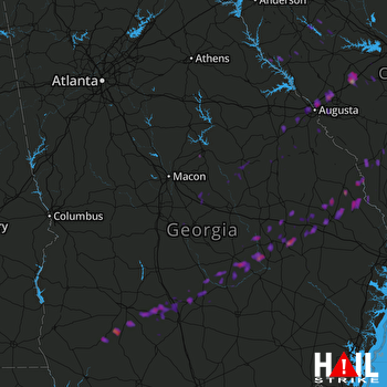 Hail Map Augusta, GA 05-25-2017