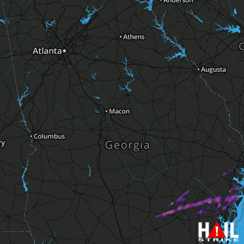 Hail Map Savannah, GA 03-20-2018