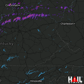 Hail Map Jeffersonville, IN 04-29-2017
