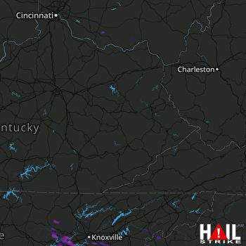Hail Map Oak Ridge, TN 07-08-2017